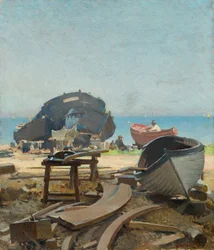 Construction de bateaux de pêche. Capo d